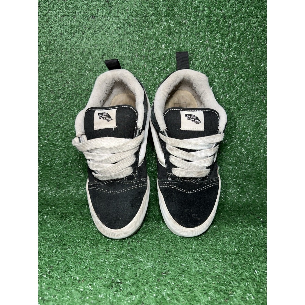 Vans Knu School Women Size 6.5 Black White Casual Skate Shoe Chunky Logo Sneaker - Picture 6 of 9
